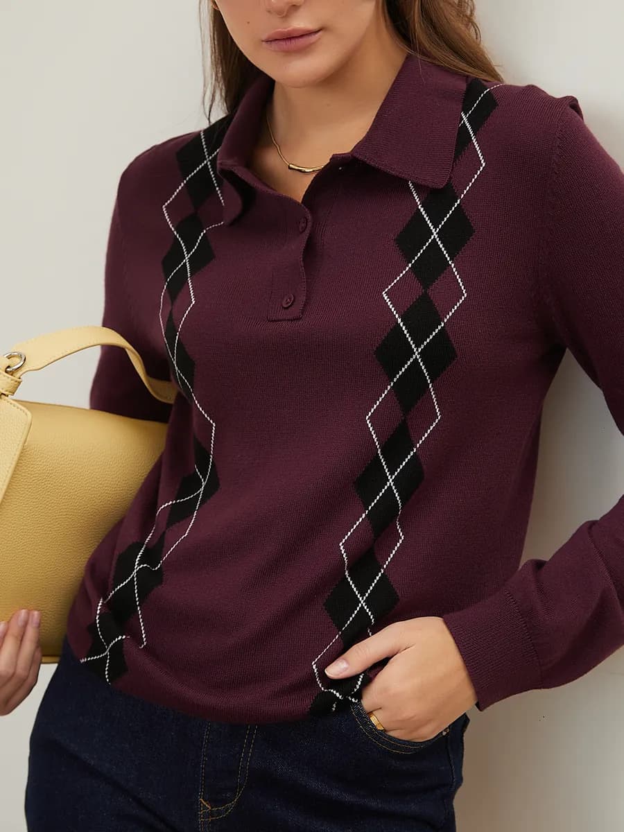 Джемпер поло женский базовый