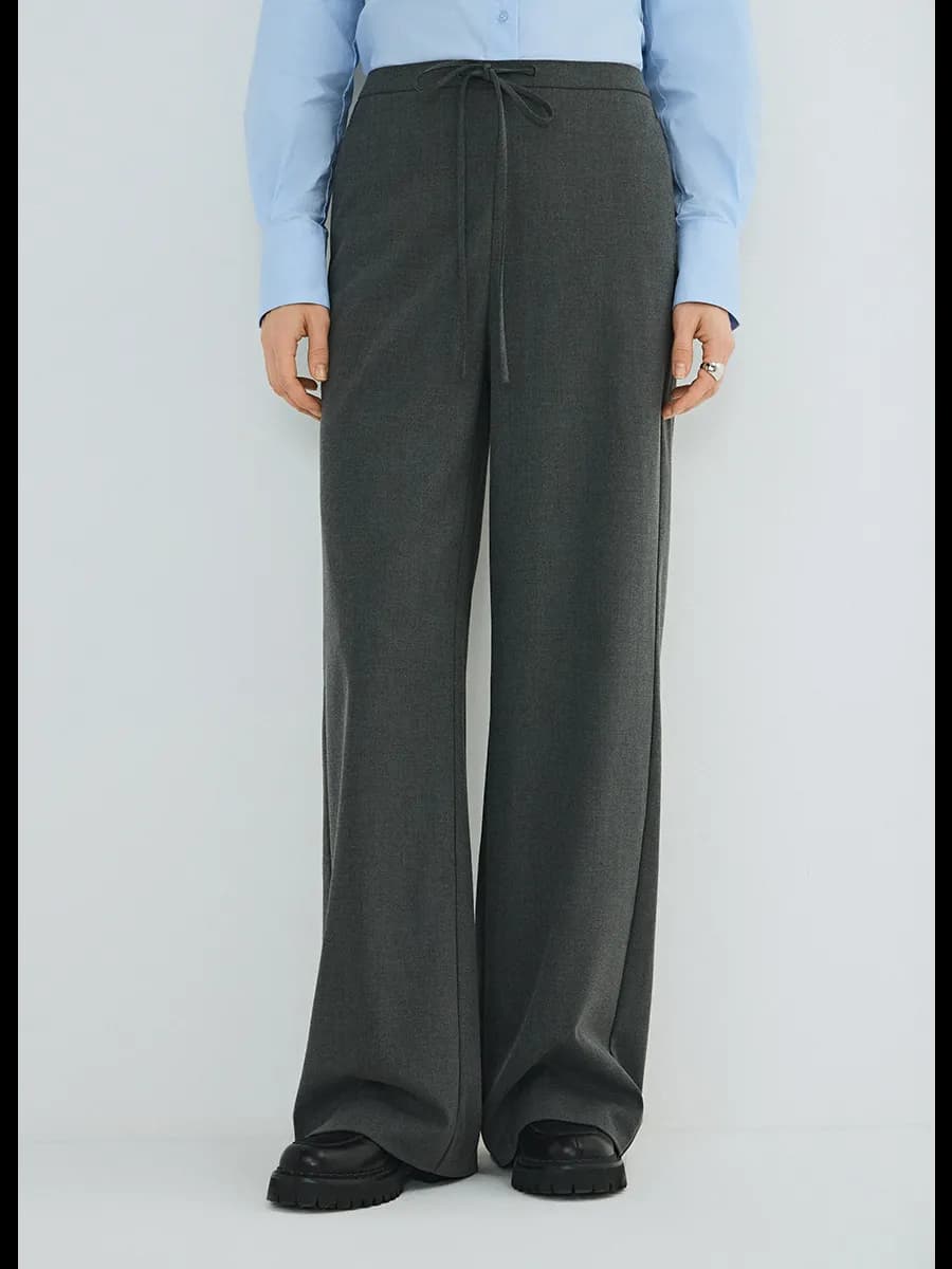 Брюки классические прямые на резинке