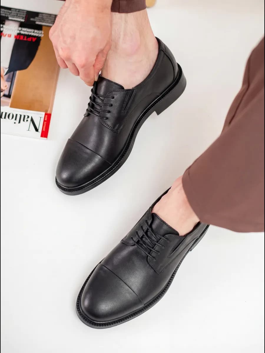 Туфли из натуральной кожи на литой подошве