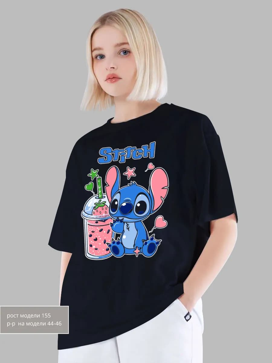 Светящаяся футболка Стич