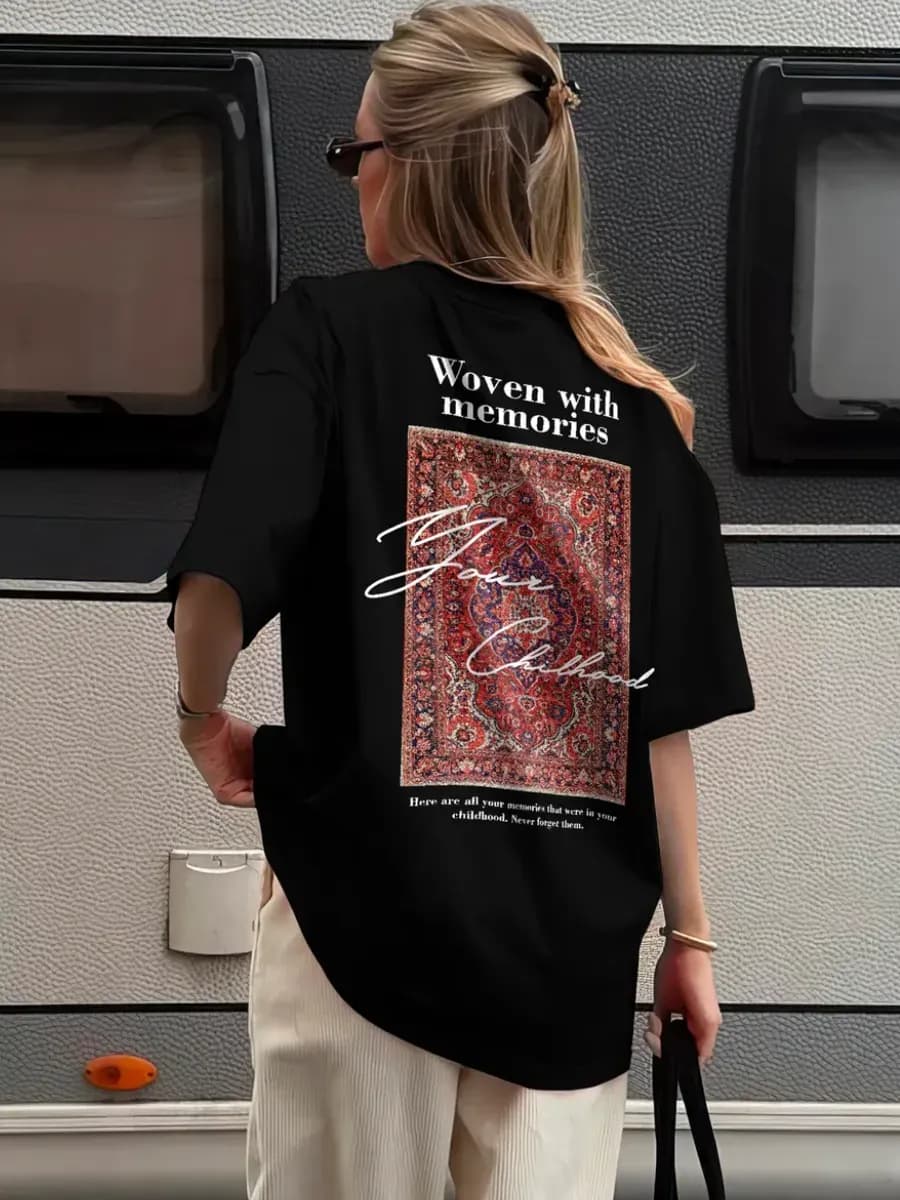 Футболка оверсайз c принтом