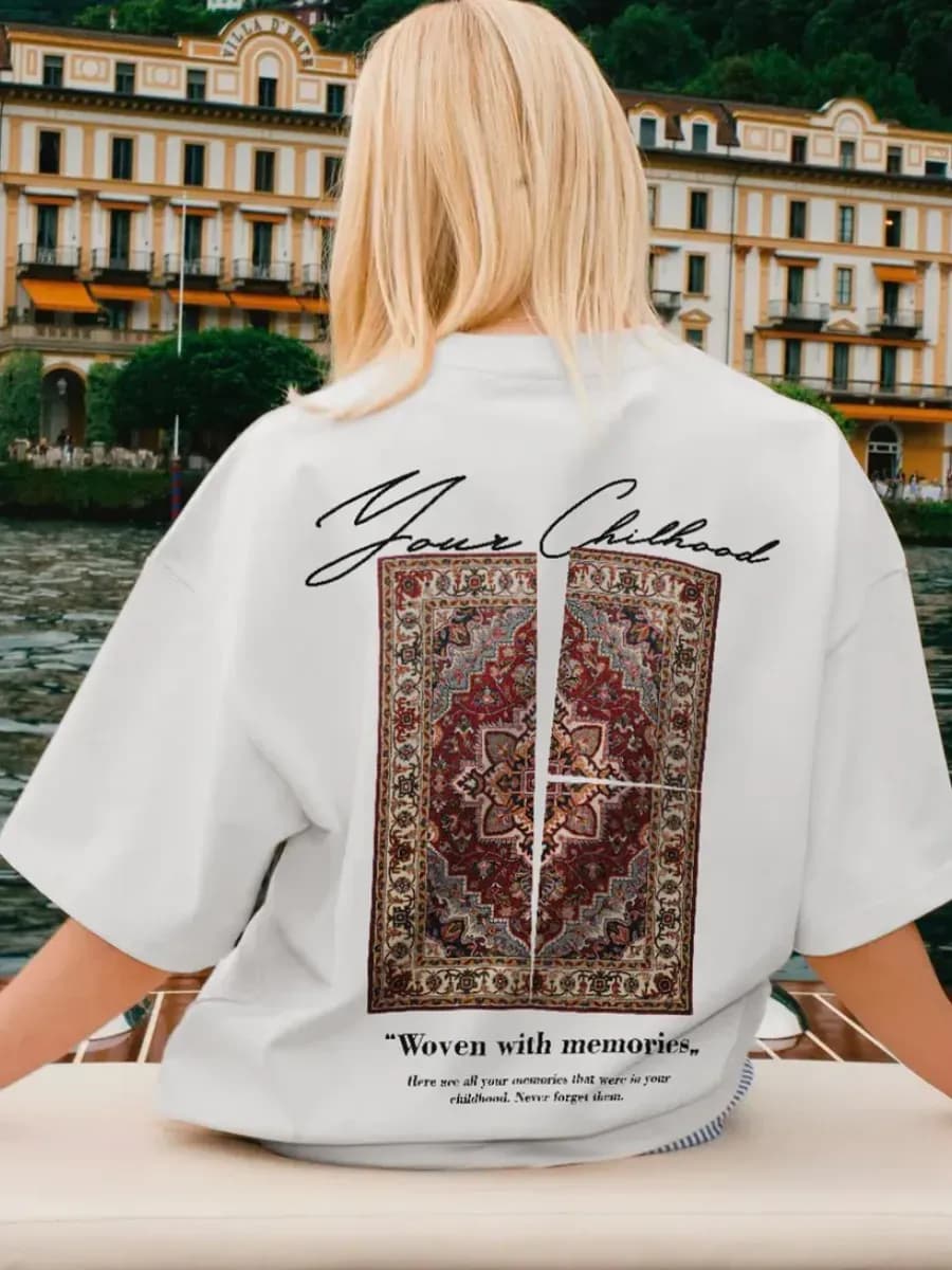 Футболка оверсайз c принтом