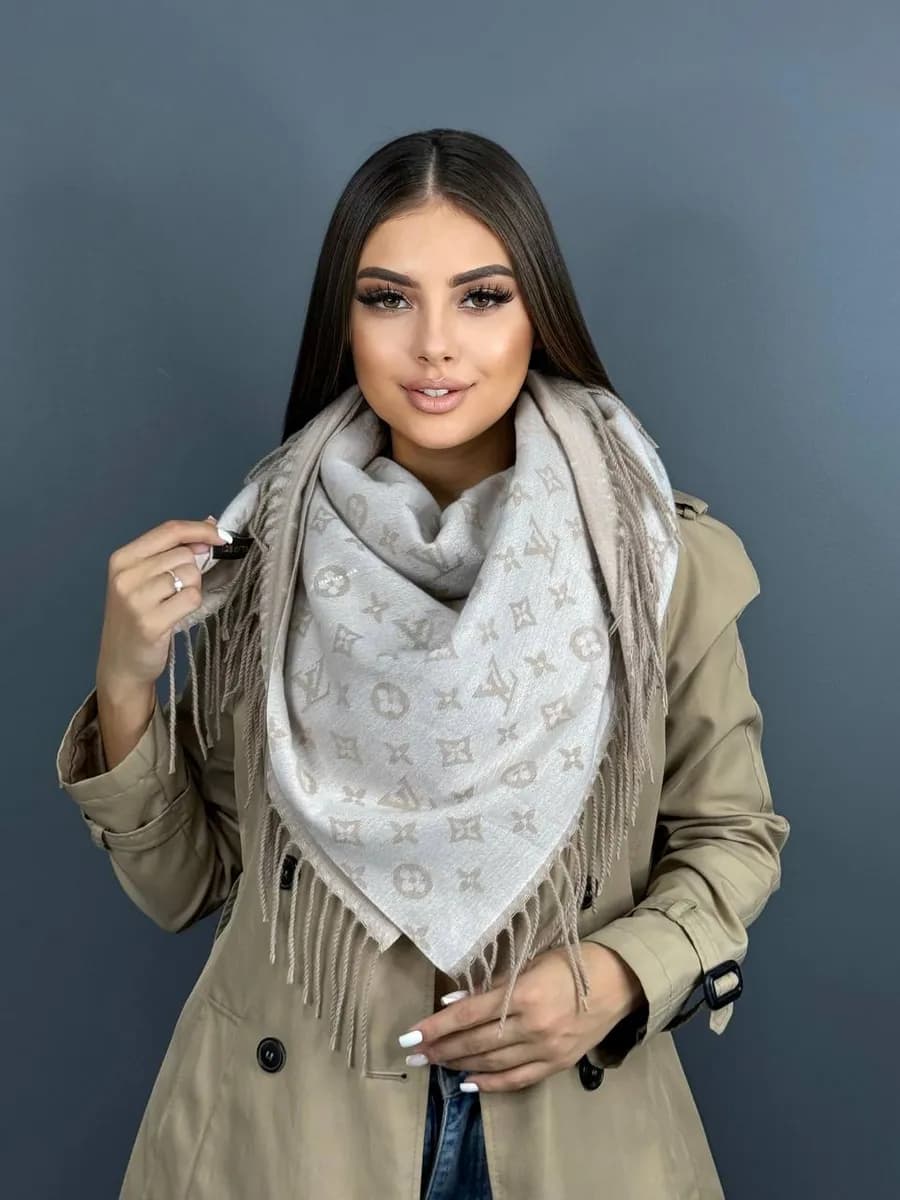 Платок на голову кашемир теплый зимний