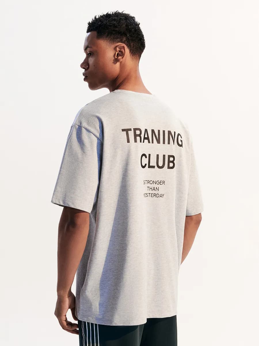 Футболка спортивная из сетки с принтом