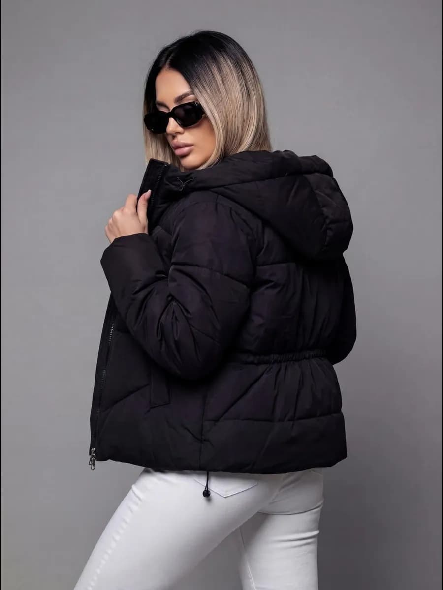 Куртка демисезонная оверсайз с капюшоном