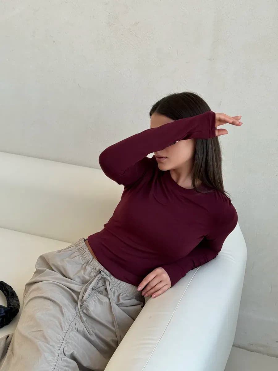 Лонгслив скимс облегающий с длинным рукавом