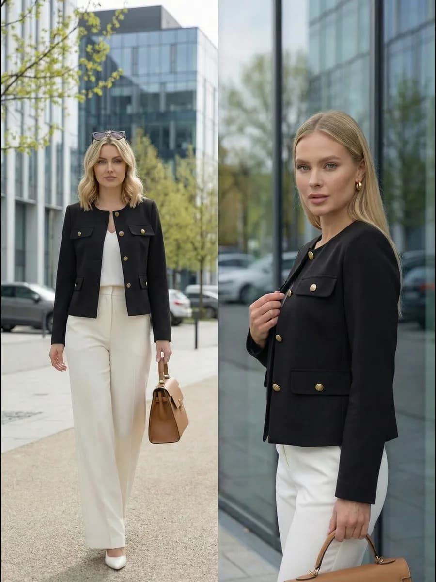 Пиджак укороченный в стиле old money