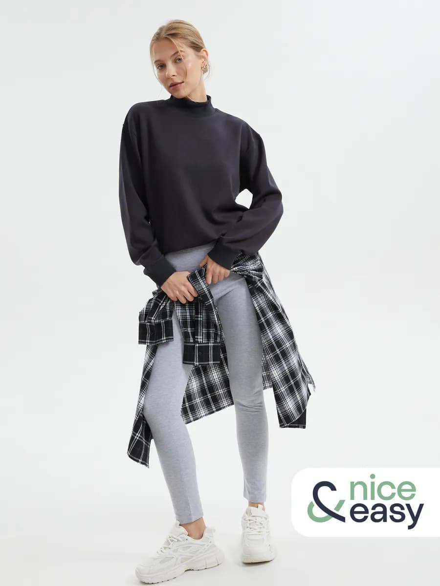 Женский свитшот с воротником-стойкой