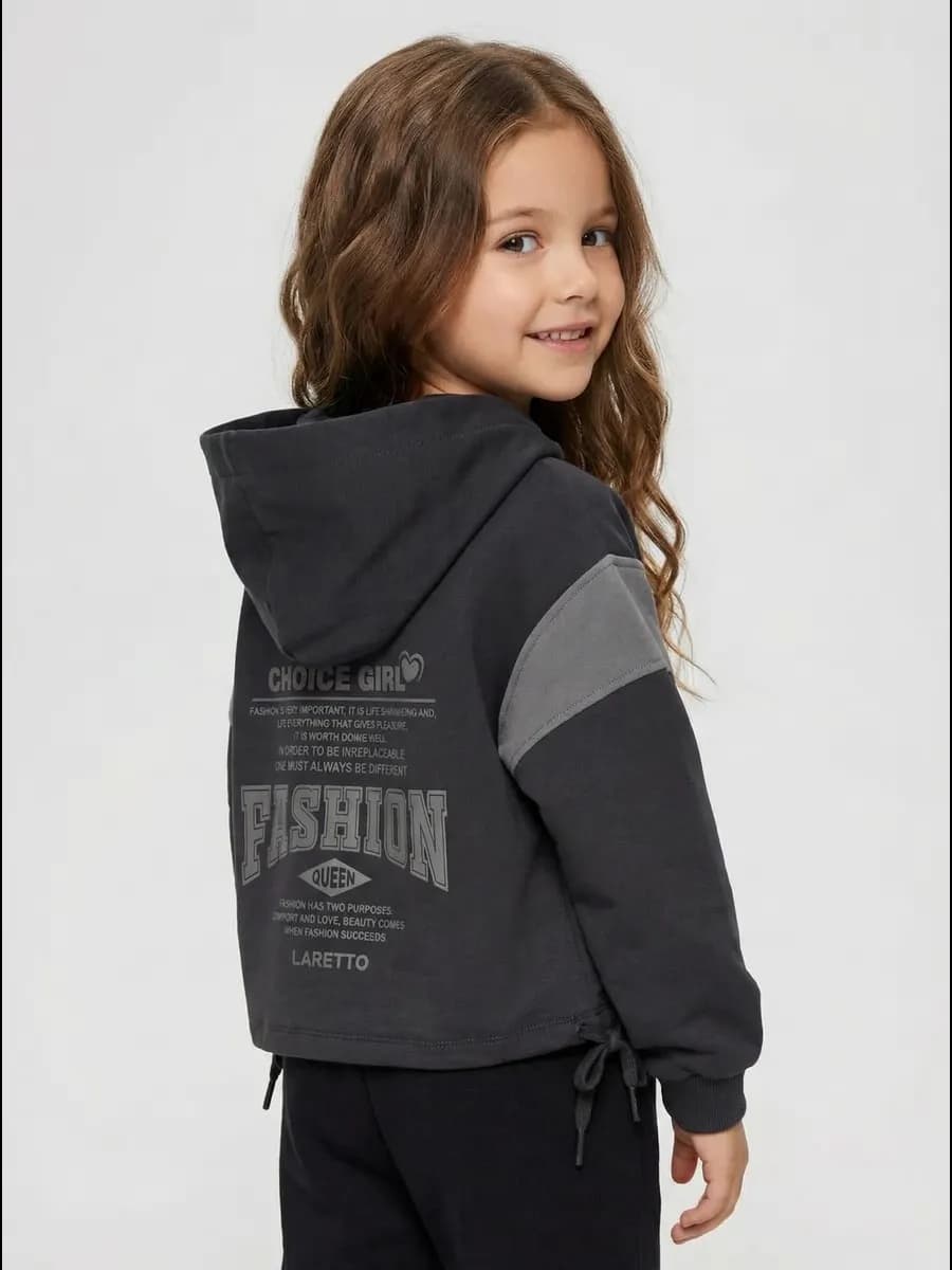 Худи для девочки с завязками в школу