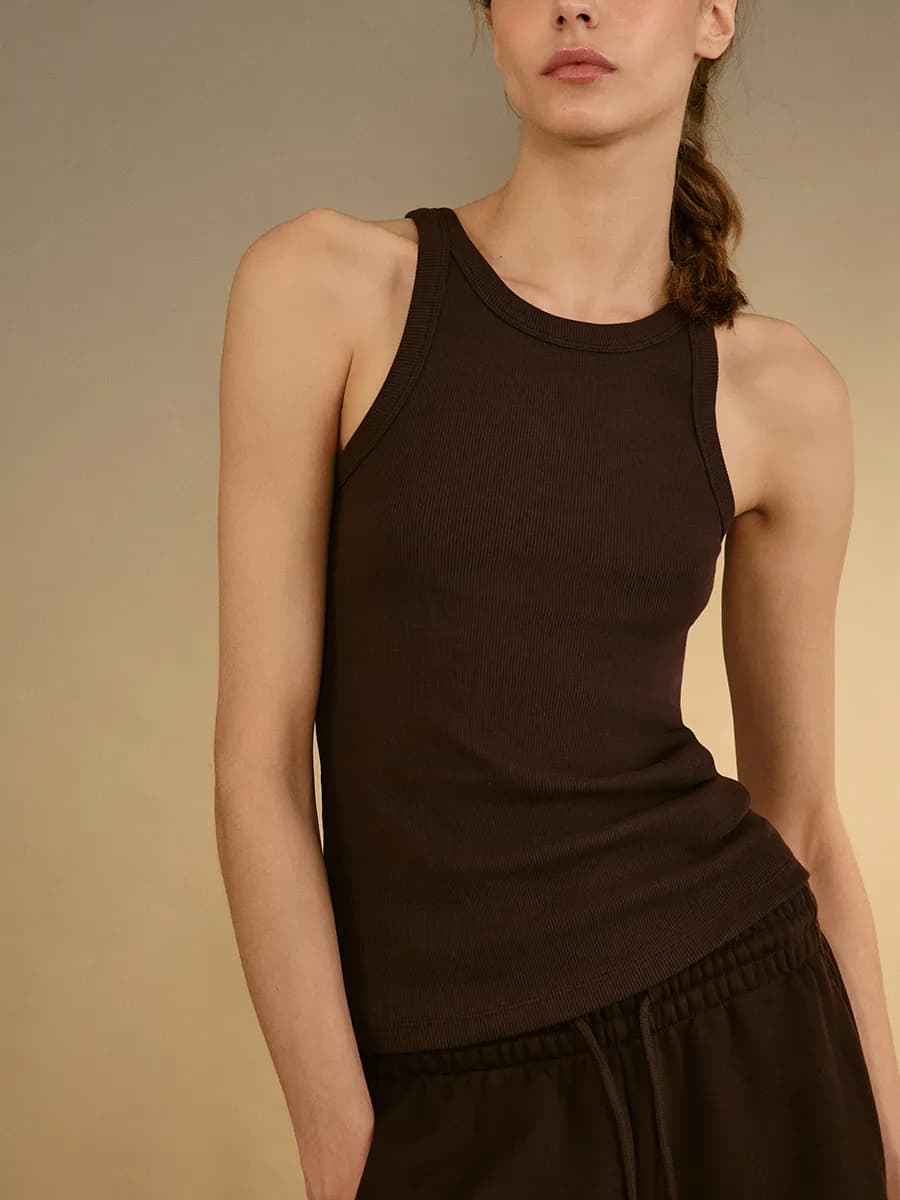 Майка TANKTOP облегающая в рубчик