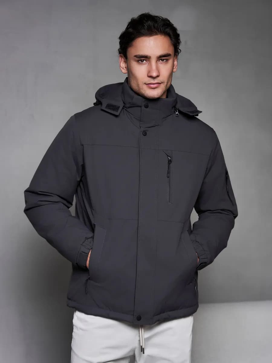 Куртка утепленная демисезонная с капюшоном