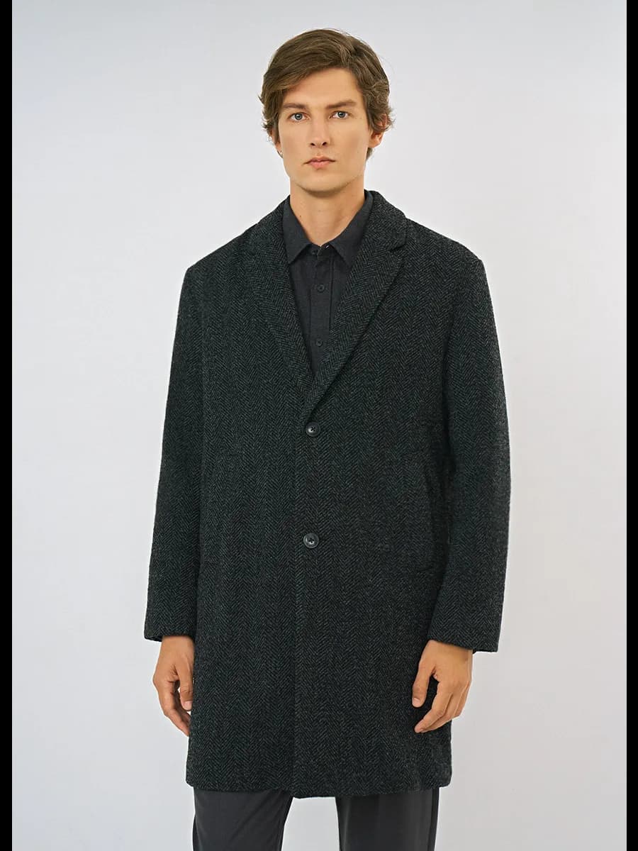 Однобортное пальто