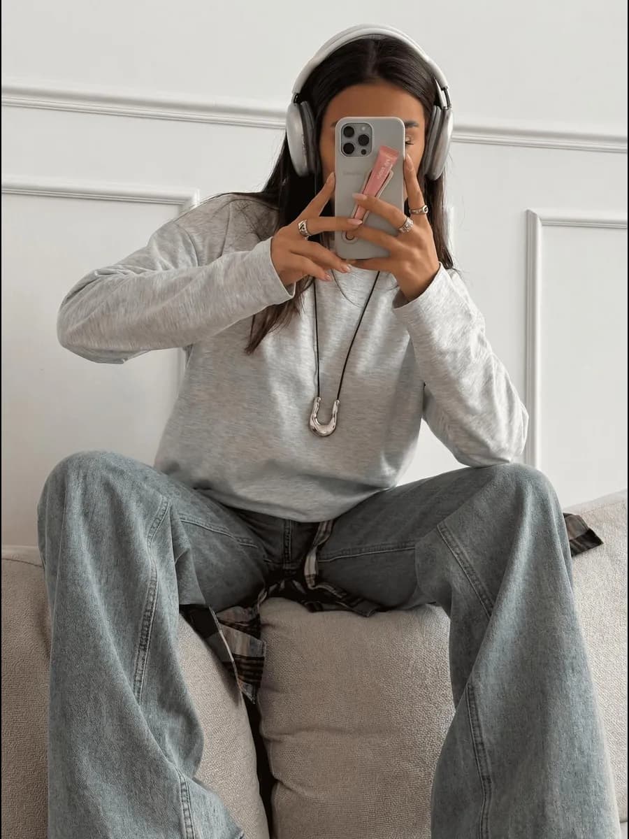 Лонгслив базовый хлопок