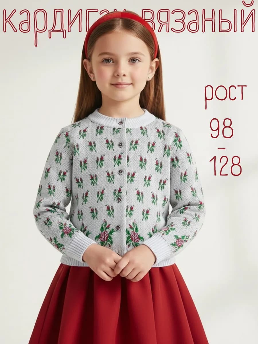 Кардиган вязаный в садик