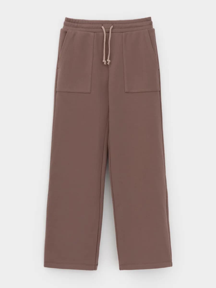 Трикотажные широкие брюки для девочки