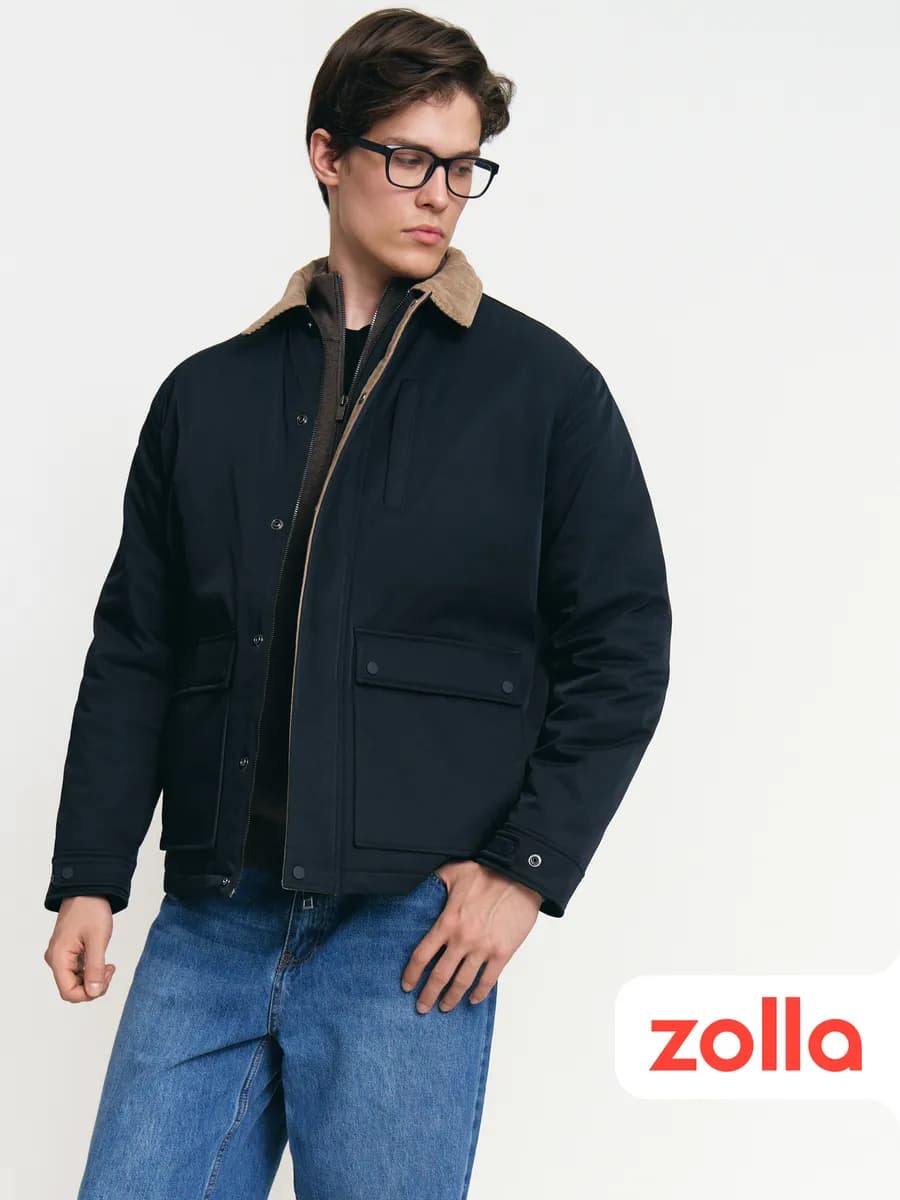 Мужская тёплая куртка на синтепоне