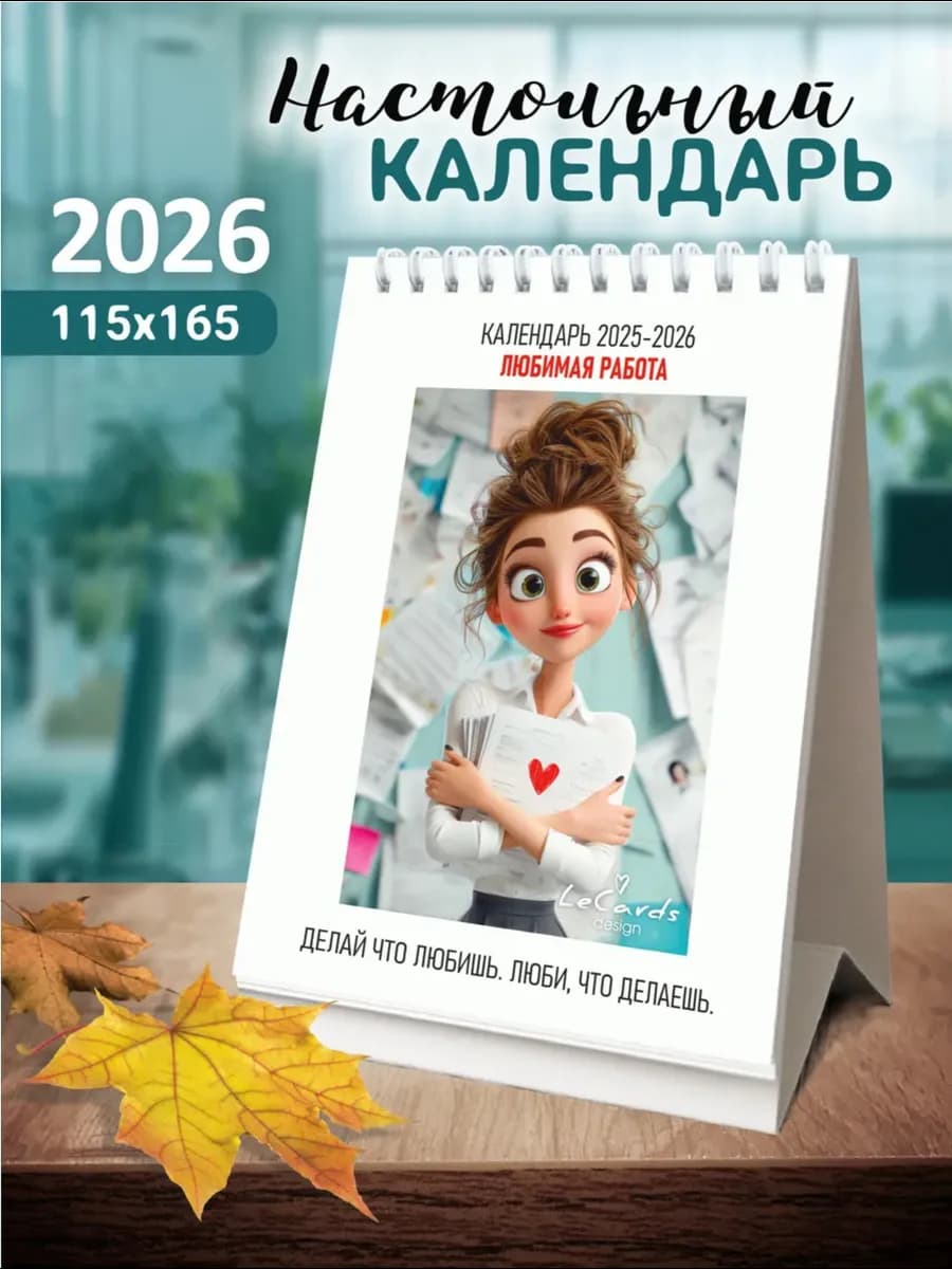 Календарь 2026 подарок коллеге на 14 февраля и 8 марта