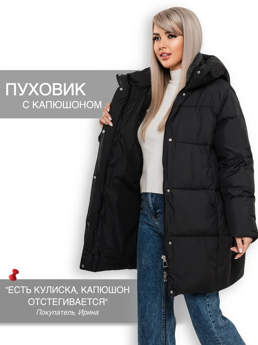 Куртка женская зимняя с капюшоном до -30 градусов