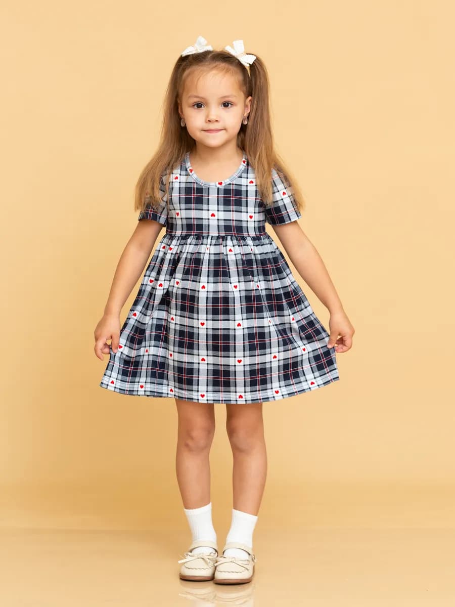 Платье трикотажное в садик