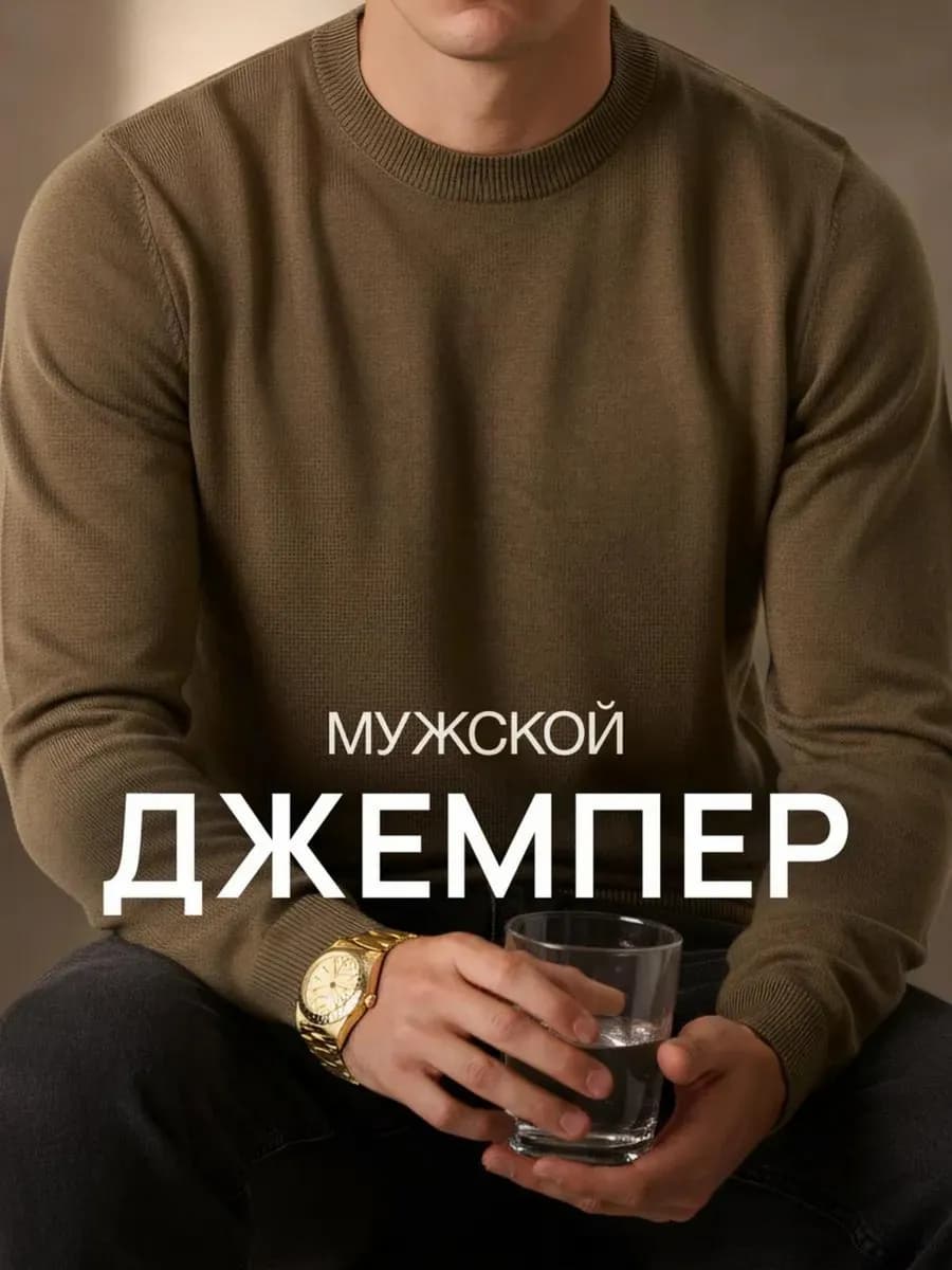 Джемпер мужской вязаный теплый
