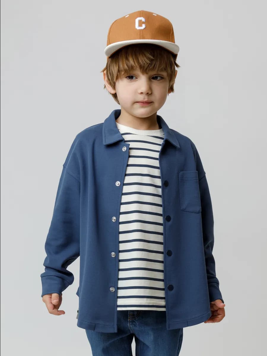 Рубашка на кнопках с длинным рукавом для мальчика