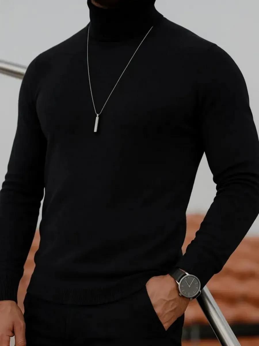 Водолазка с горлом теплая