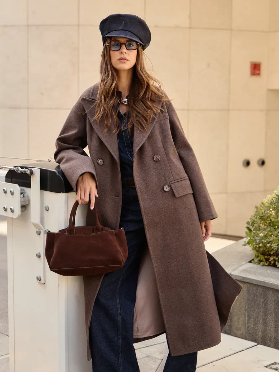 Длинное демисезонное Пальто весна осень