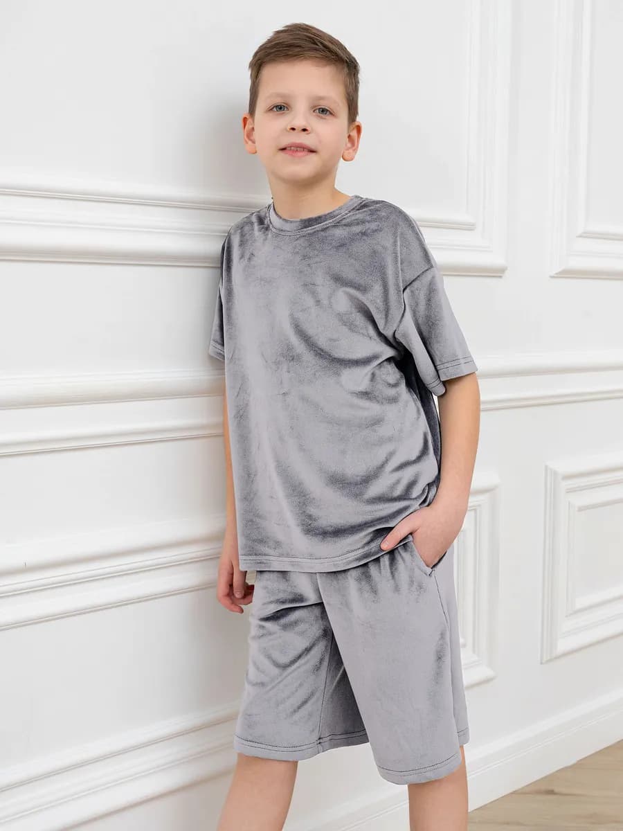 Костюм велюровый домашний пижама с шортами