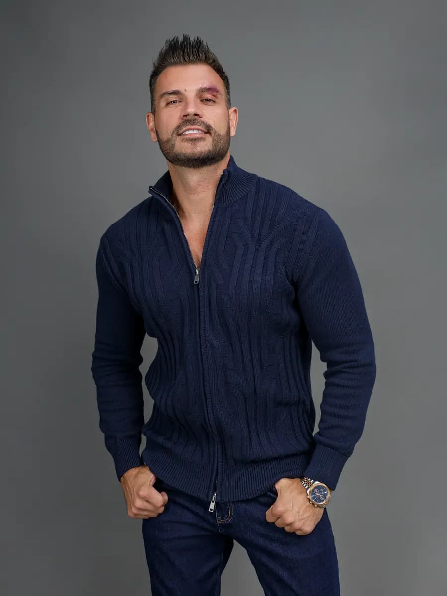 Кардиган на молнии офисный