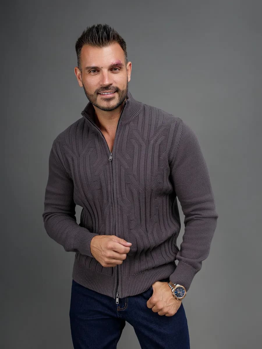 Кардиган на молнии офисный