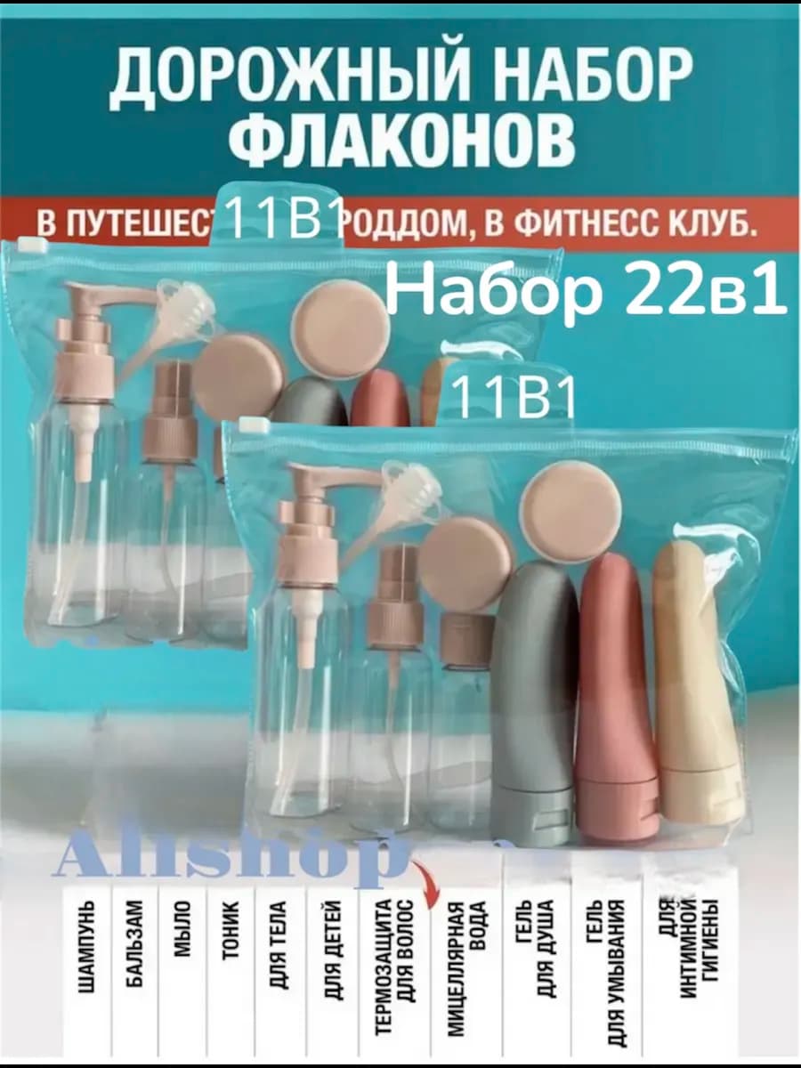 Дорожный набор флаконов для путешествий