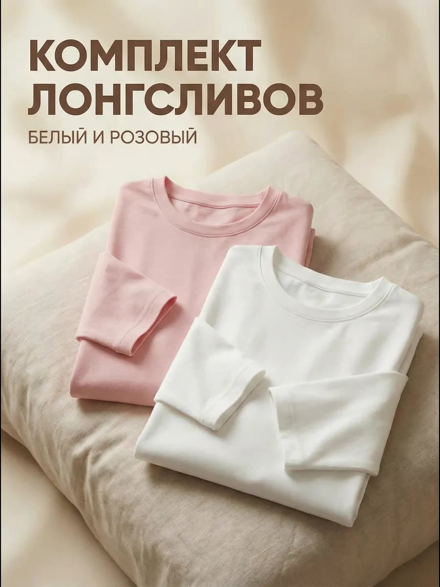 Лонгслив оверсайз набор 2 шт