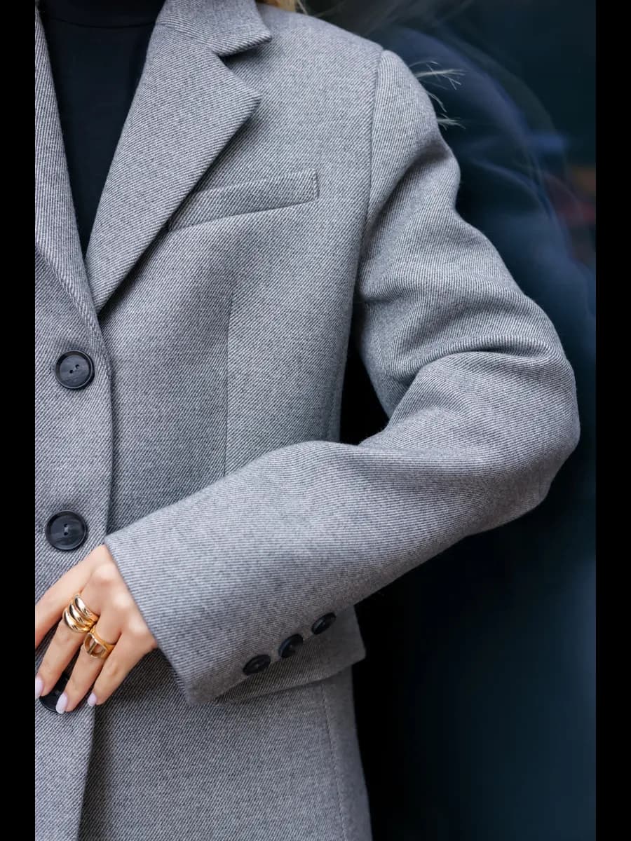 Пиджак пальто оверсайз шерсть