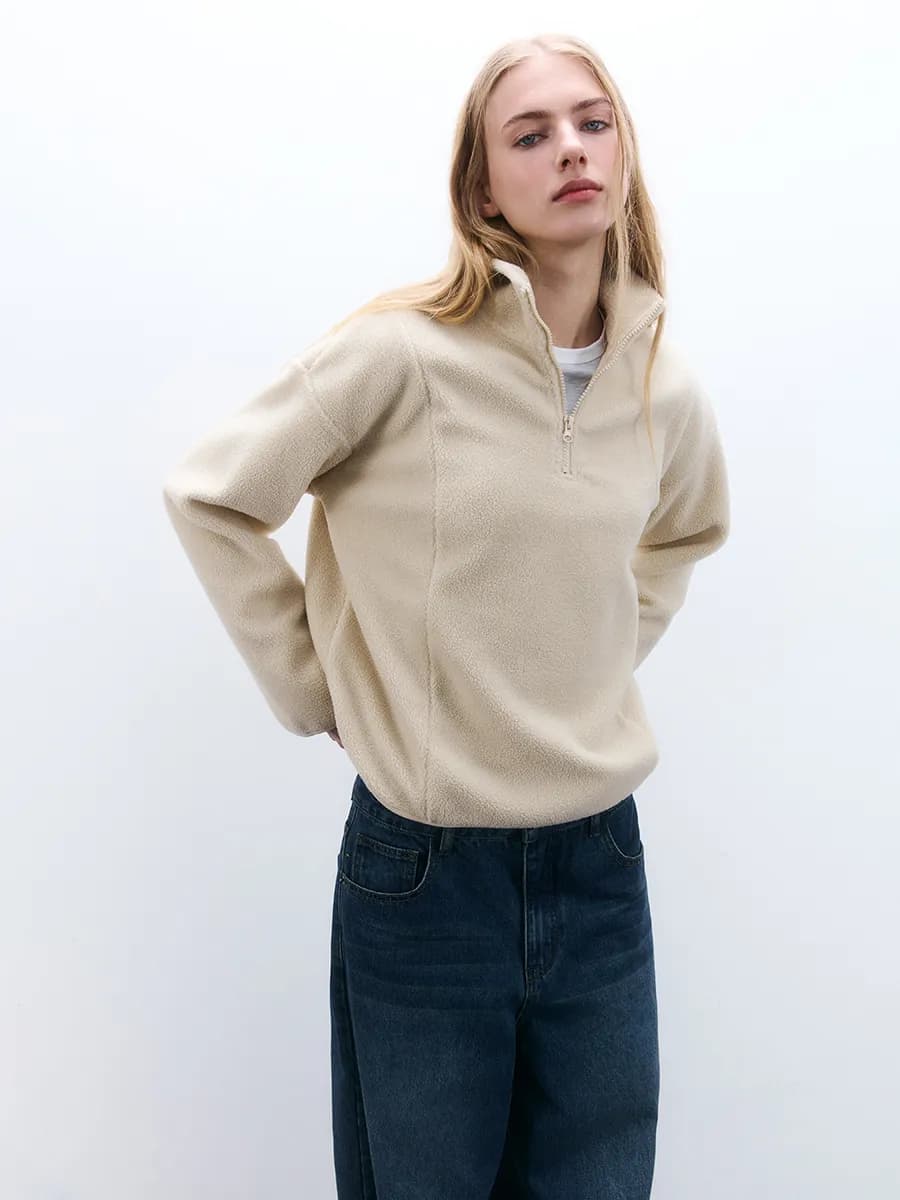 Толстовка-полузамок из флиса