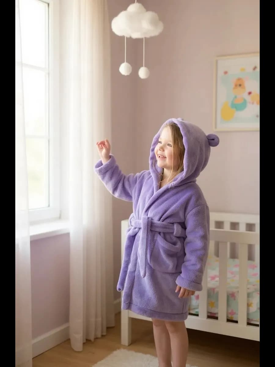 Теплый плюшевый халат