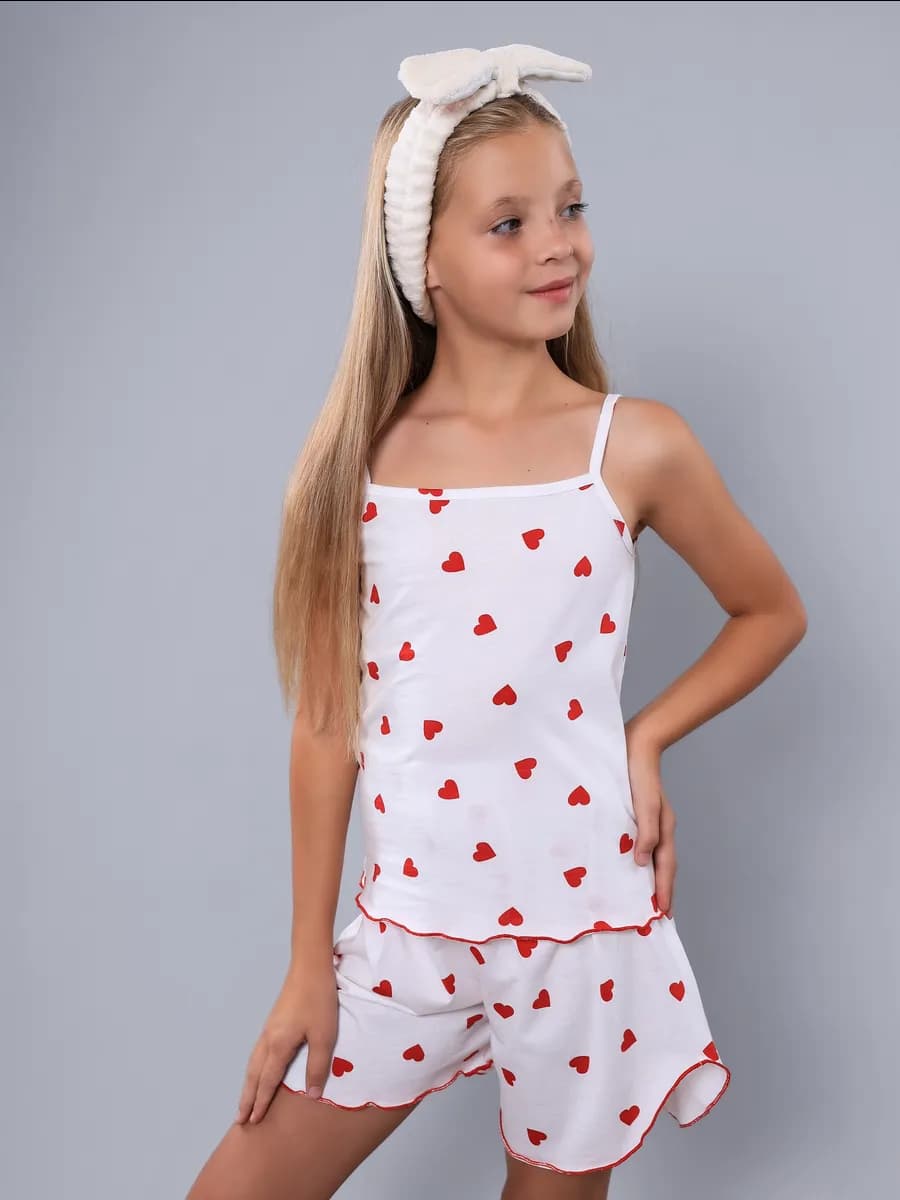 Пижама с шортами и с принтом