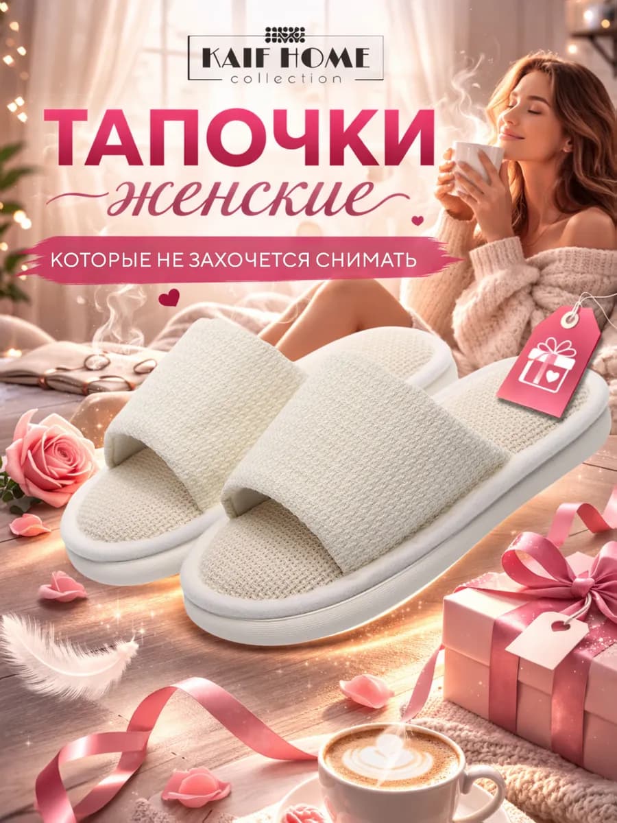 Тапочки домашние открытые