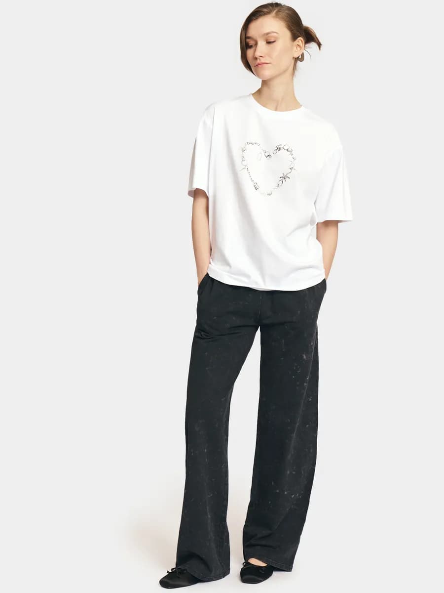 Женские трикотажные брюки на резинке