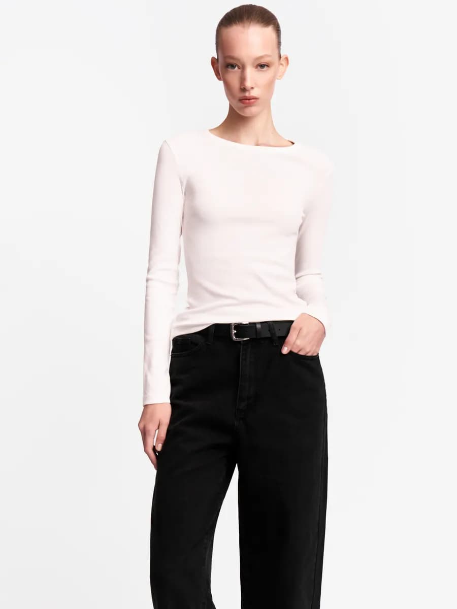 Женский лонгслив из хлопка