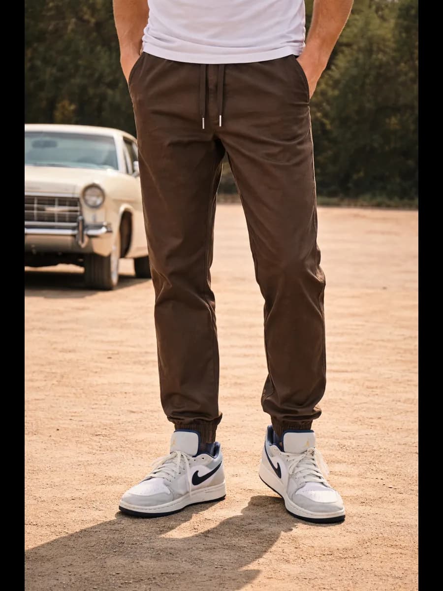 Брюки джоггеры на резинке