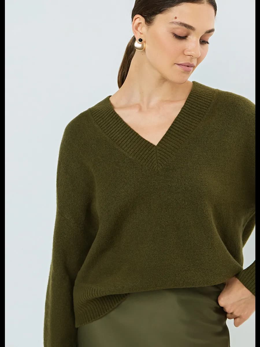 Джемпер с v-образным вырезом