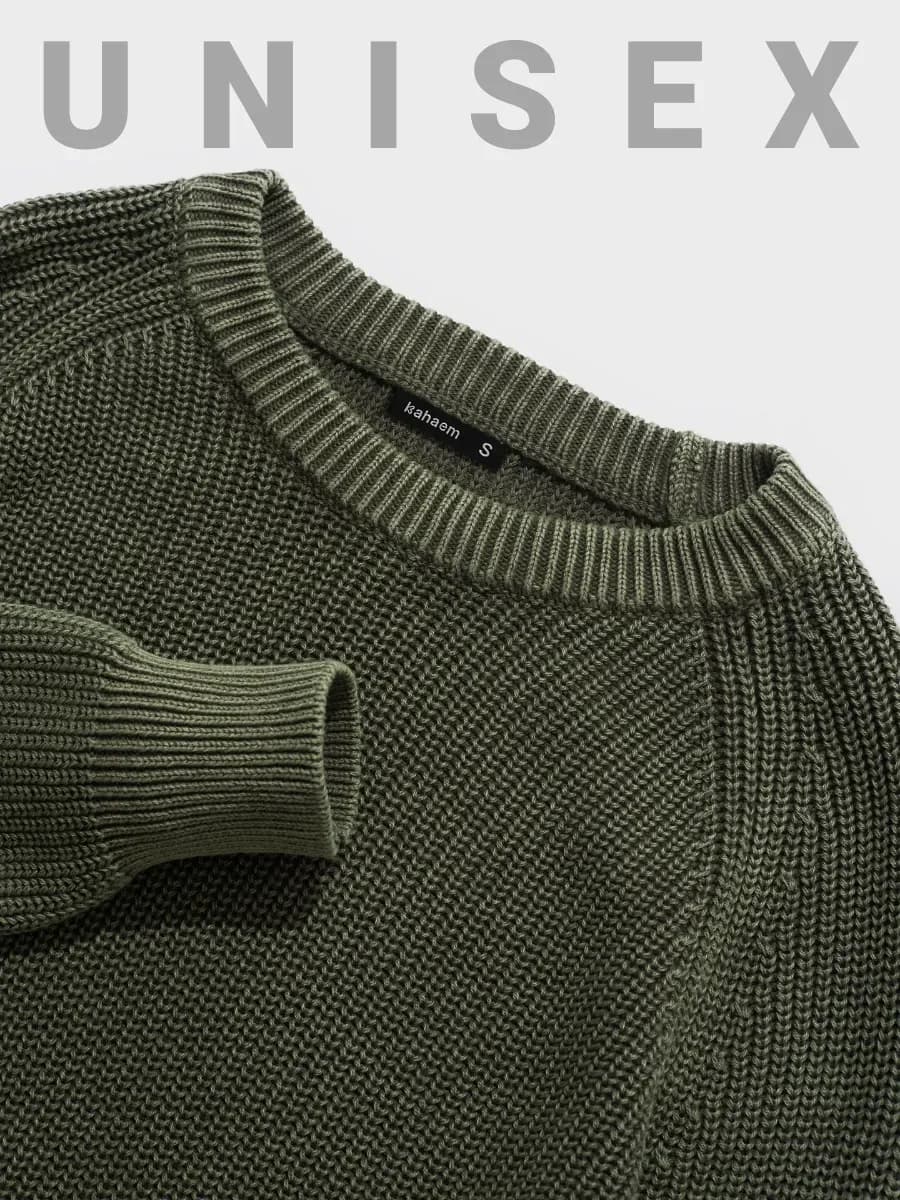 Свитер оверсайз теплый вязаный