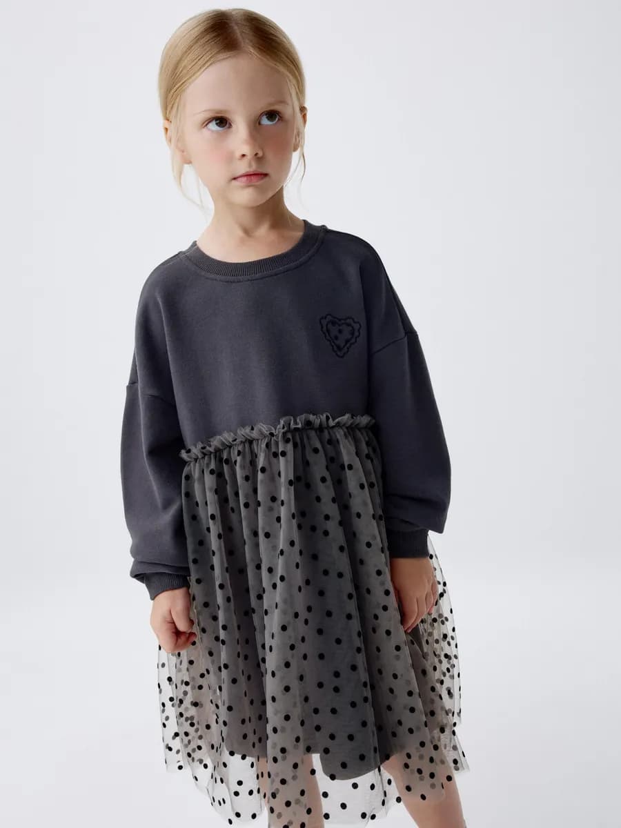 Платье-толстовка с юбкой пачкой