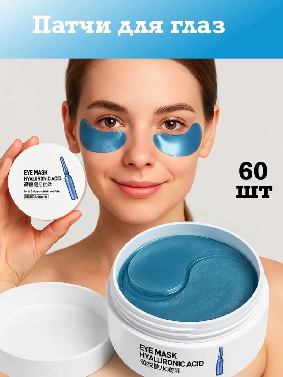 Патчи для глаз гиалуроновые гидрогелевые