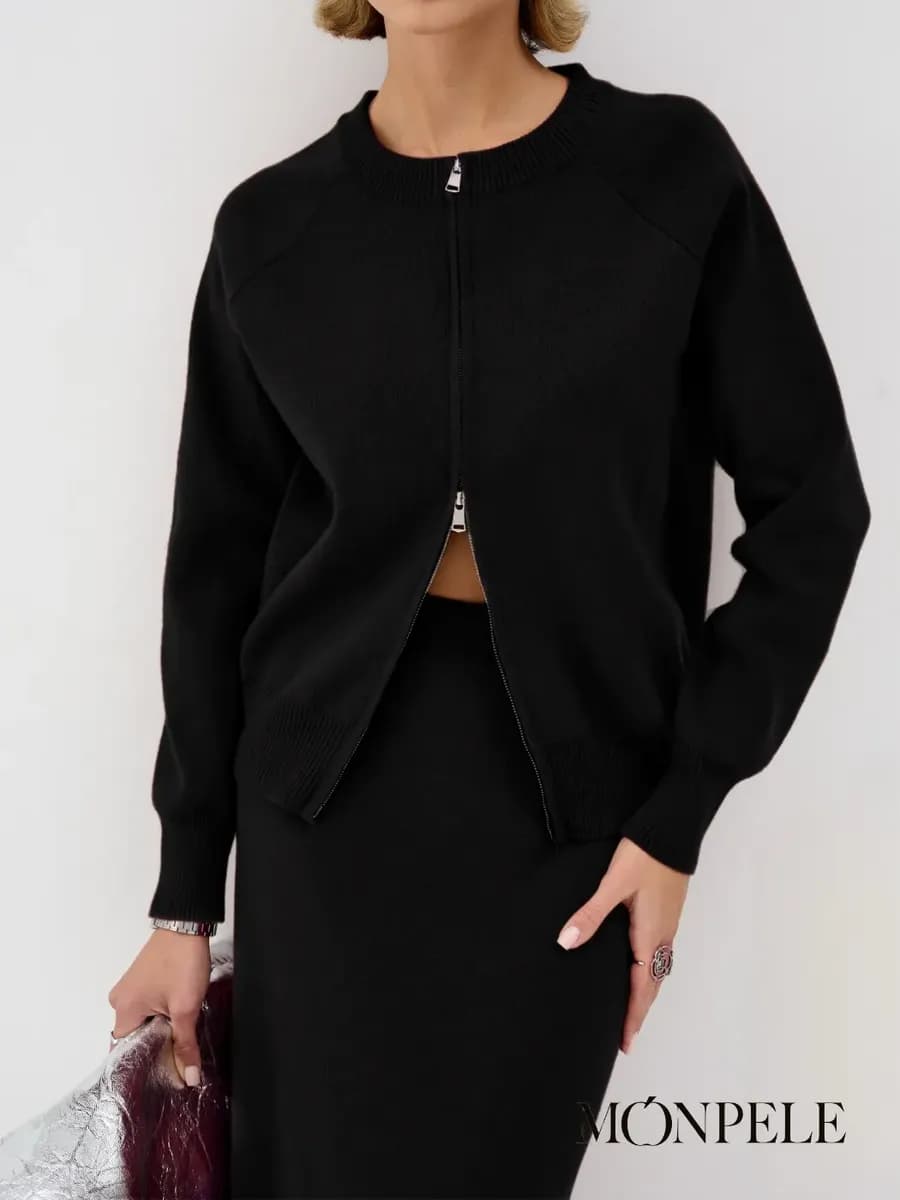 Костюм вязаный теплый с юбкой