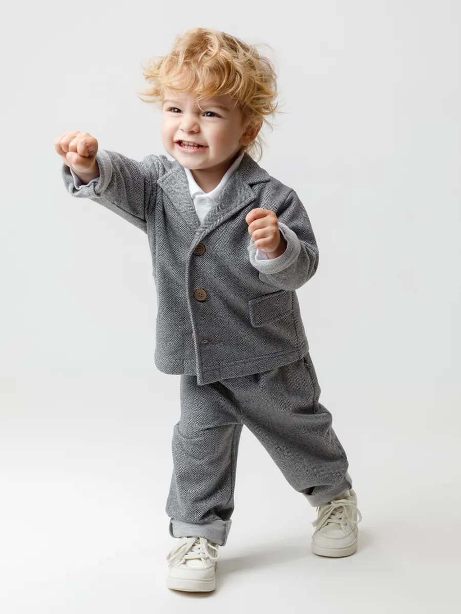 Жакет на пуговицах для мальчика, хлопок