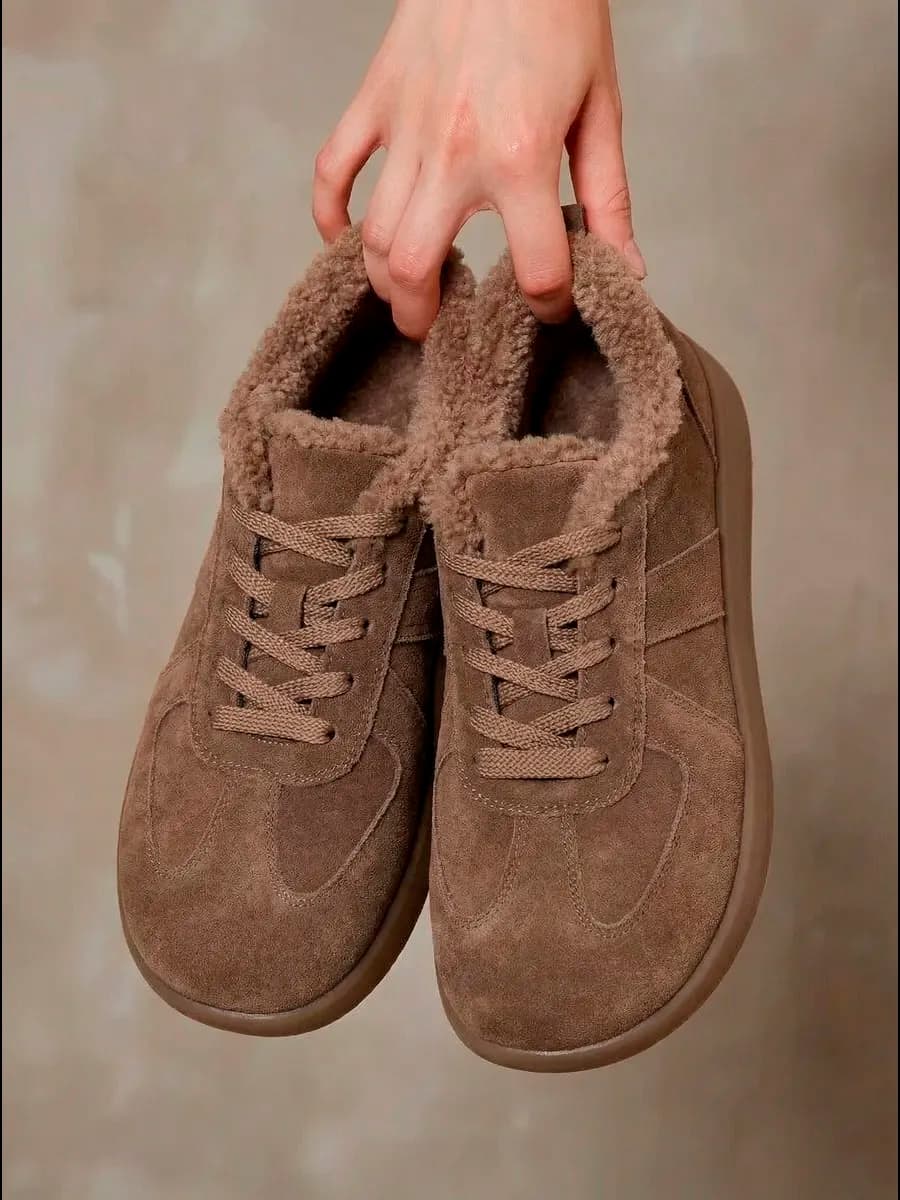 Кеды зимние замшевые с мехом