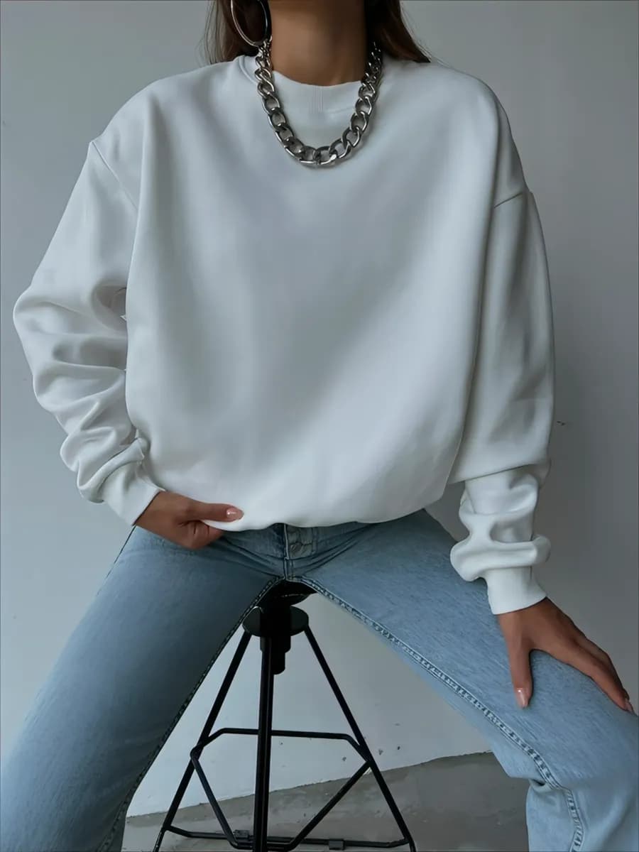 Свитшот базовый с микро начесом утепленный