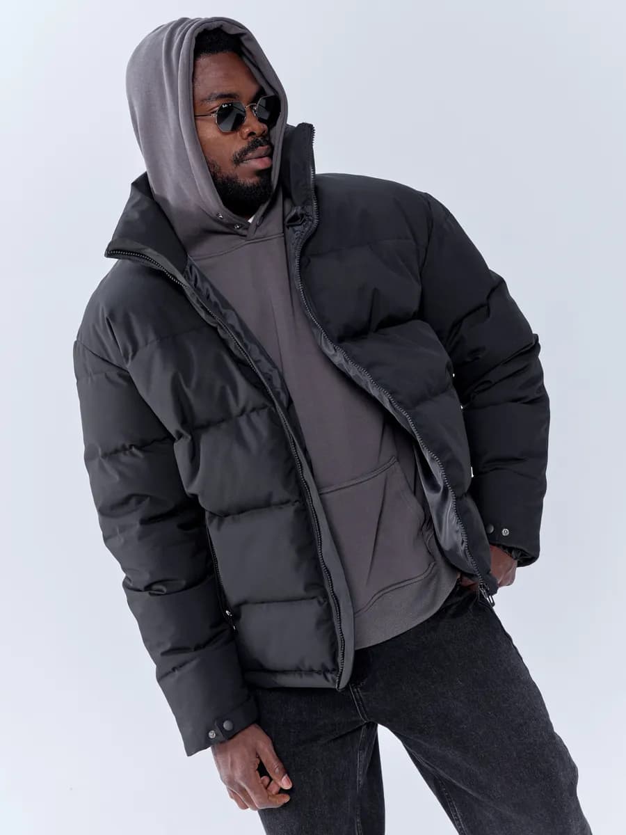 Куртка пуховик зимний короткий объемный