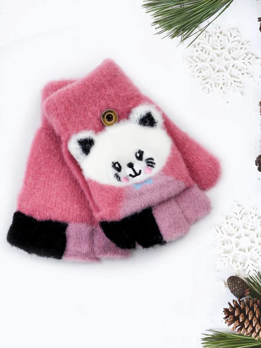 Митенки-перчатки-варежки без пальцев (7-12 лет)